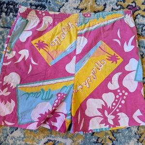 Vintage 90s Pink Malikini Sears Beach Shorts Women's S